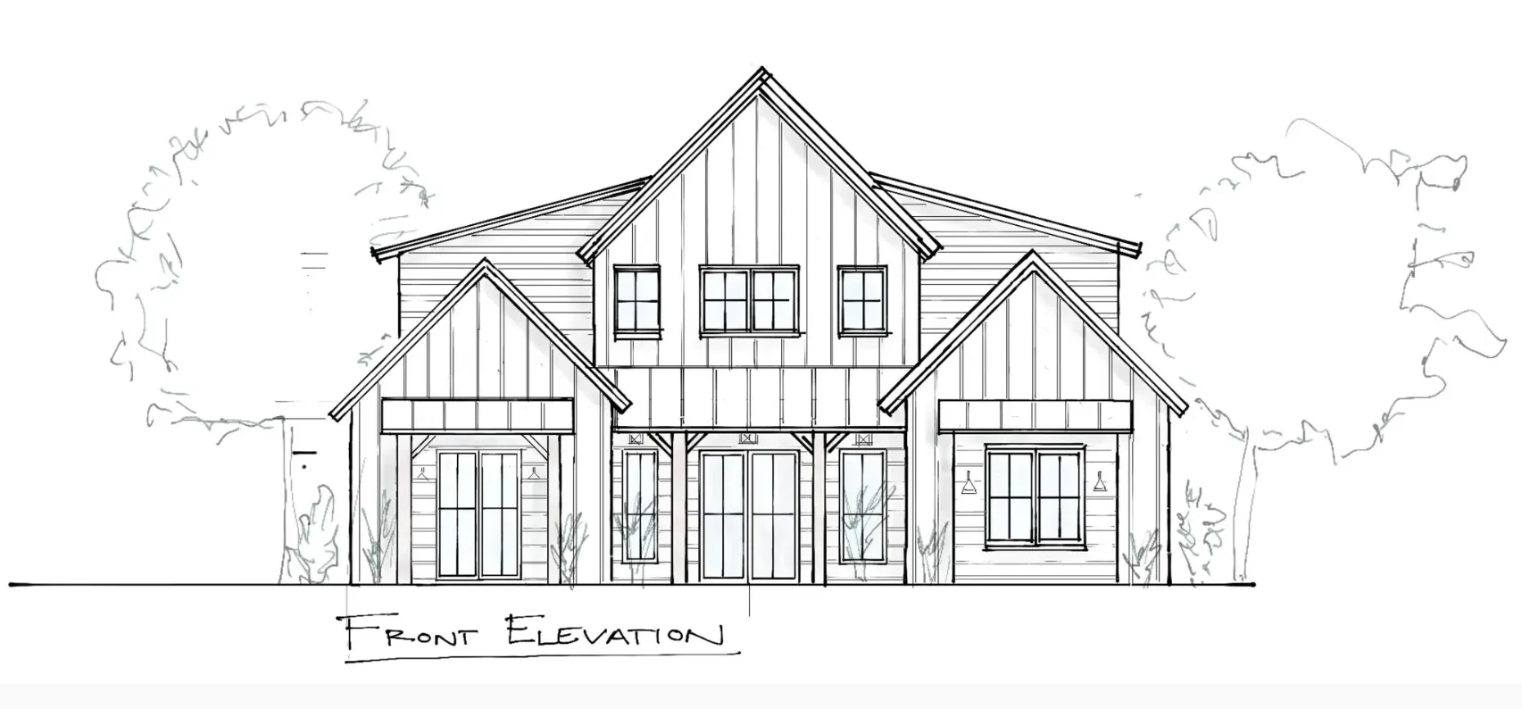 Front elevation drawing