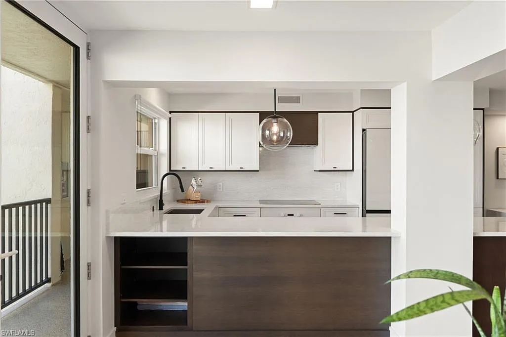 Remodelled kitchen at Gulf Shore Blvd North, Naples, Florida