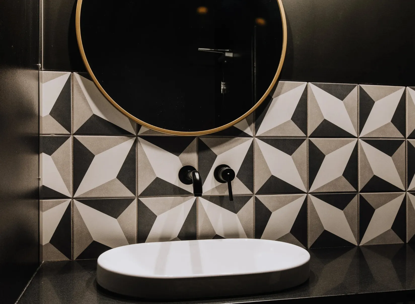 Restroom tile